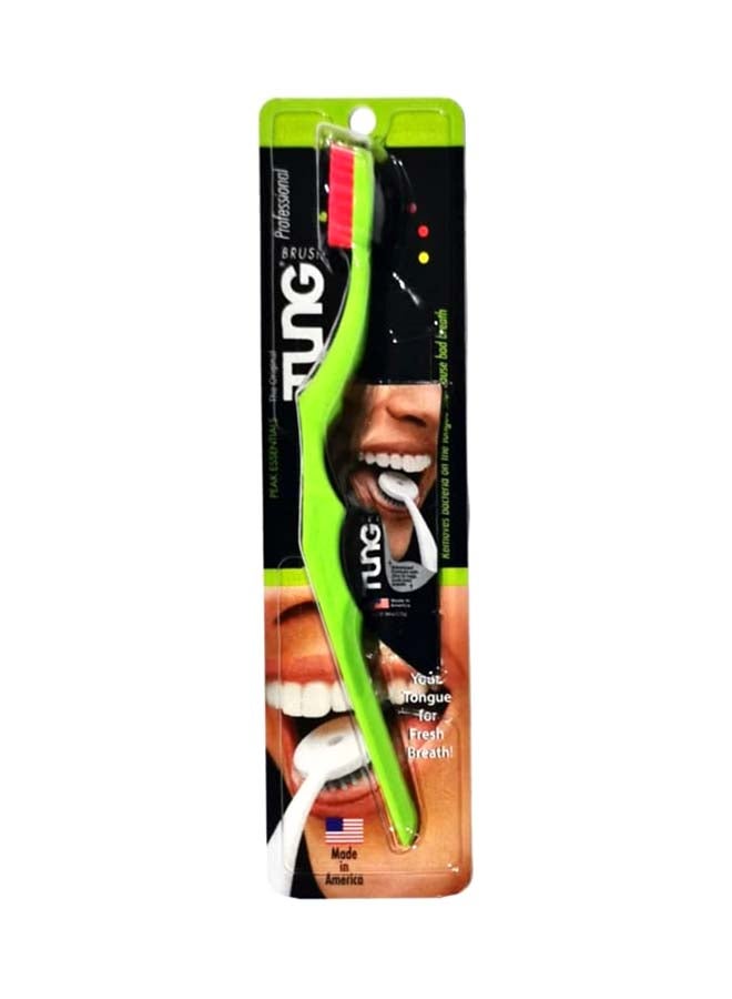 تونج فرشاة أسنان احترافية أخضر / وردي
