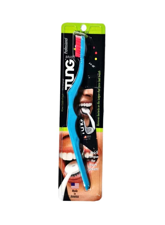 تونج فرشاة أسنان ممتازة. أزرق/أحمر