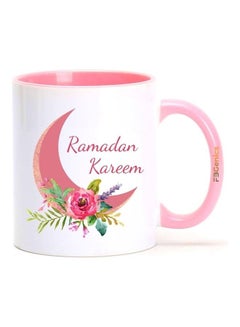 FBGenics Ramadan Kareem Printed Coffee Mug Pink/White  - Image 1