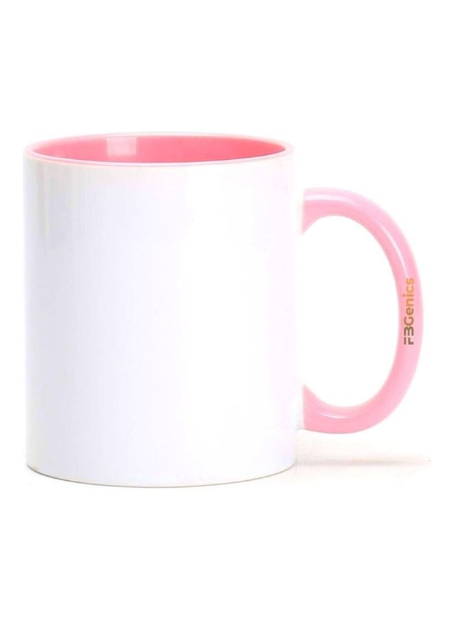 FBGenics Ramadan Kareem Printed Coffee Mug Pink/White - Image 2