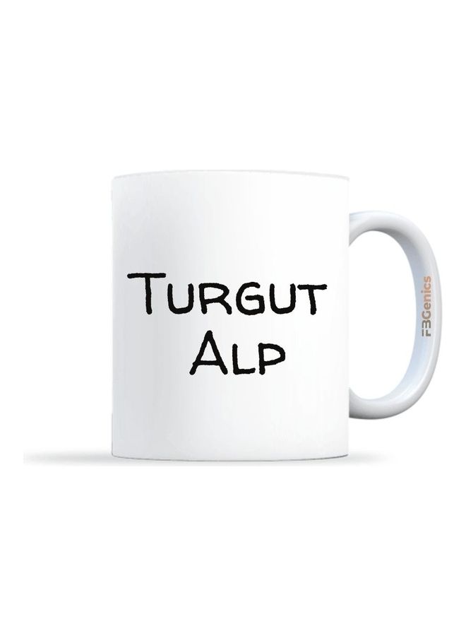 FBGenics Turgut Alp Printed Coffee Mug White/Black - Image 1
