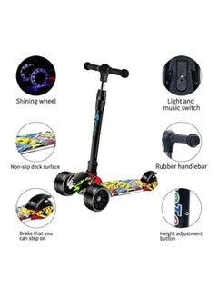 Cool Baby Mulit-Functional 3-Wheel Kick Adjustable Scooter With Light And Music, 3+ Years 27x60x20cm  - Image 3