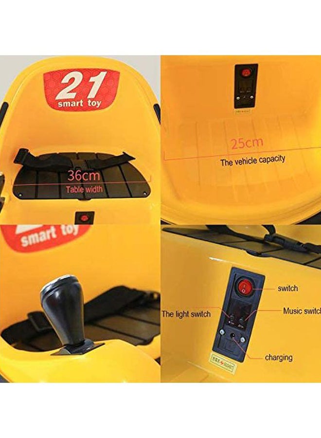 بيوينتي سكوتر درفت كهربائي بمصدات مثل السيارة وعجلات متحركة ومزود بمصابيح LED أصفر - Image 2