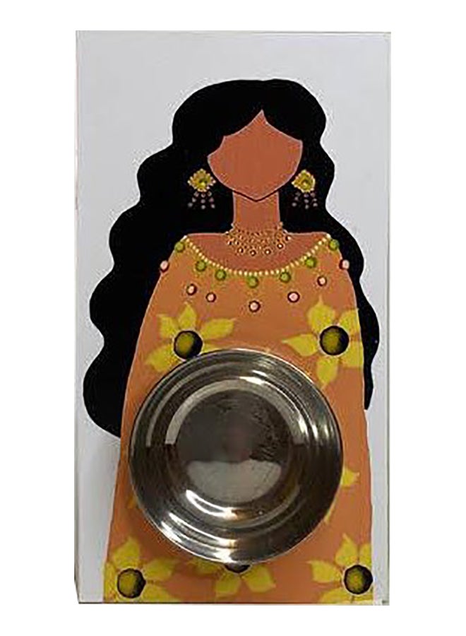 Henna Style Handmade Incense Wood Burner Multicolour 8 X 9.5cm