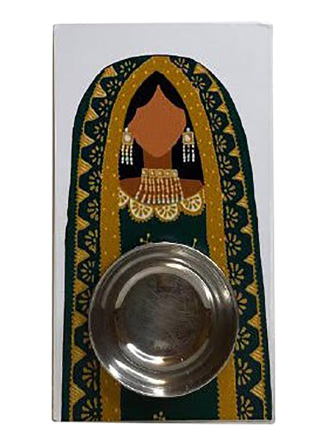 Henna Style Handmade Incense Wood Burner Multicolour 8 X 9.5cm