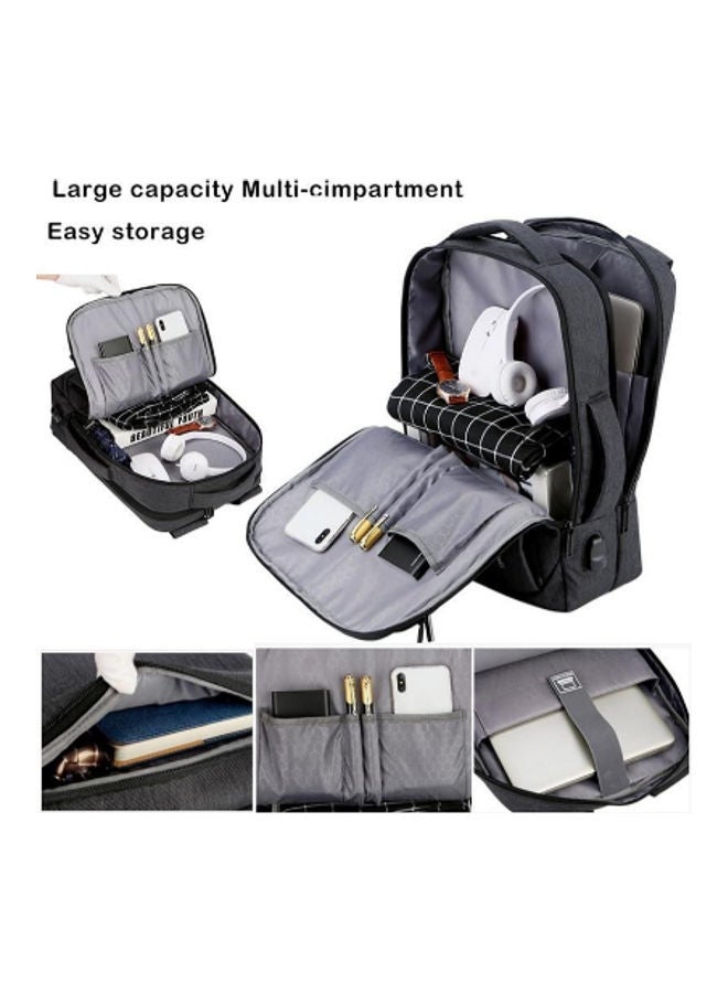 MEINAILI Laptop Backpack With Usb Charging Port - 15.6-Inch - Black Black  - Image 3