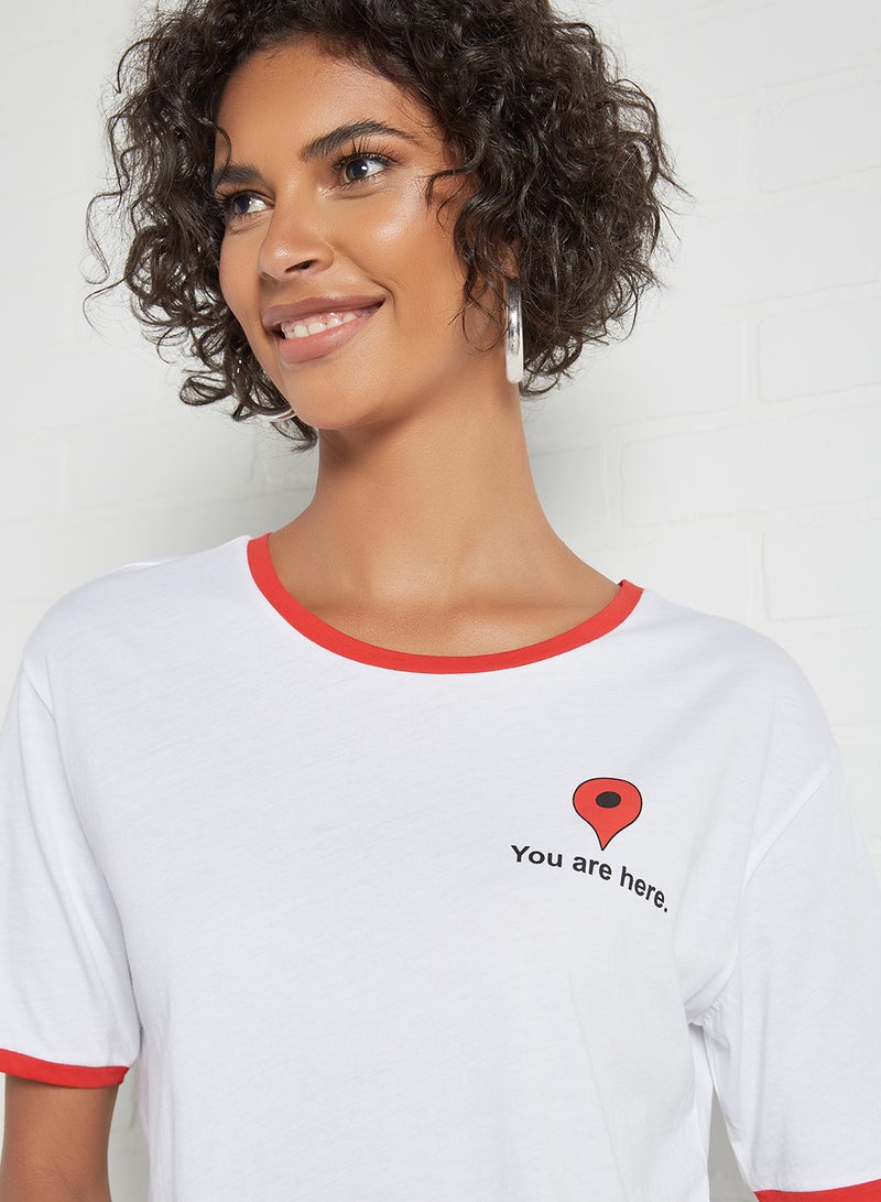 Jacqueline de Yong Contrast Trim T-Shirt Bright White  - Image 4