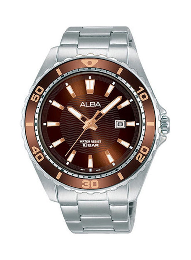 Alba Men's Watch Band 100M Water Resistant Stainless Steel Analog Ag8L23X1 - Image 1