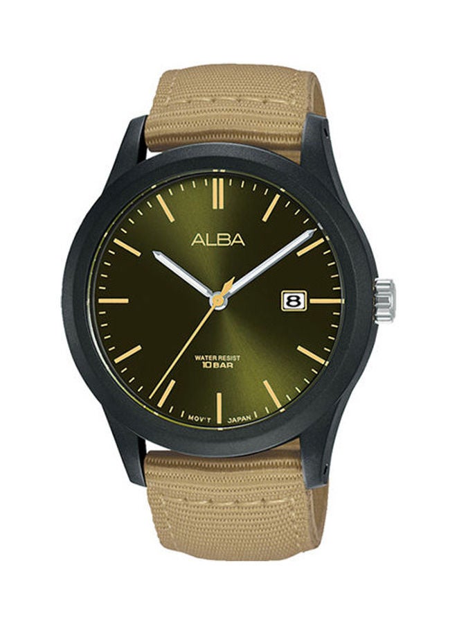 Alba Men's Watch Band 100M Water Resistant Fabric Analog As9K27X1 