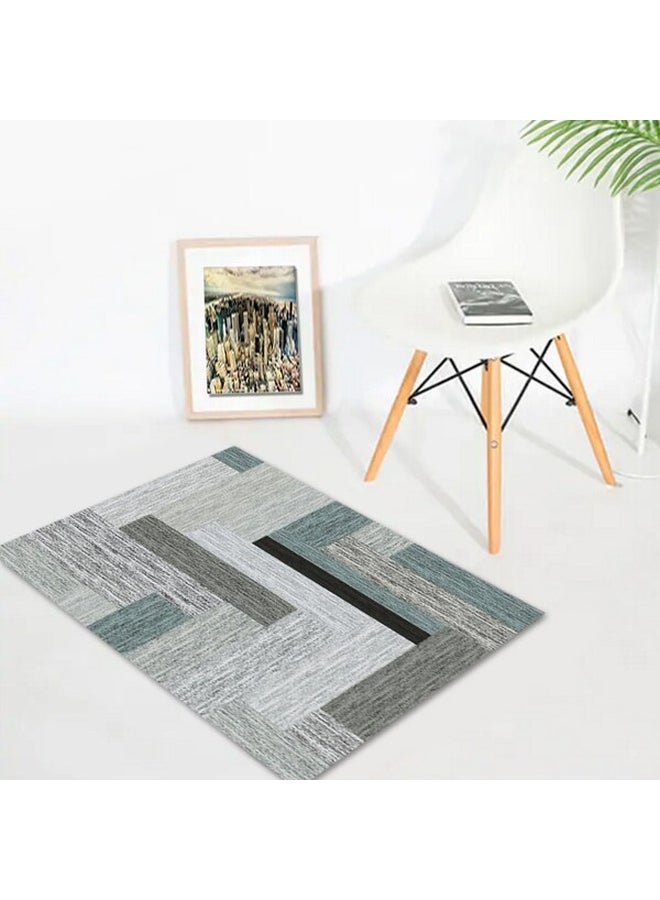 1-Piece Anti-Slip Geometric Pattern Carpet Multicolour 40 x 60cm  - Image 1