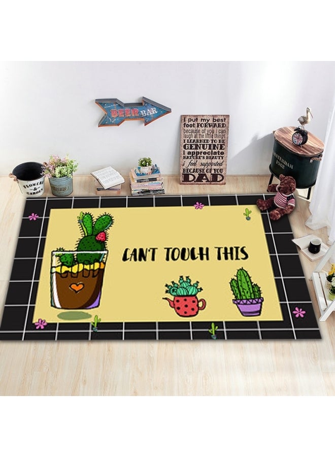 1-Piece Patchwork Anti-Slip Delicate Carpet Multicolour 40 x 60cm - Image 1