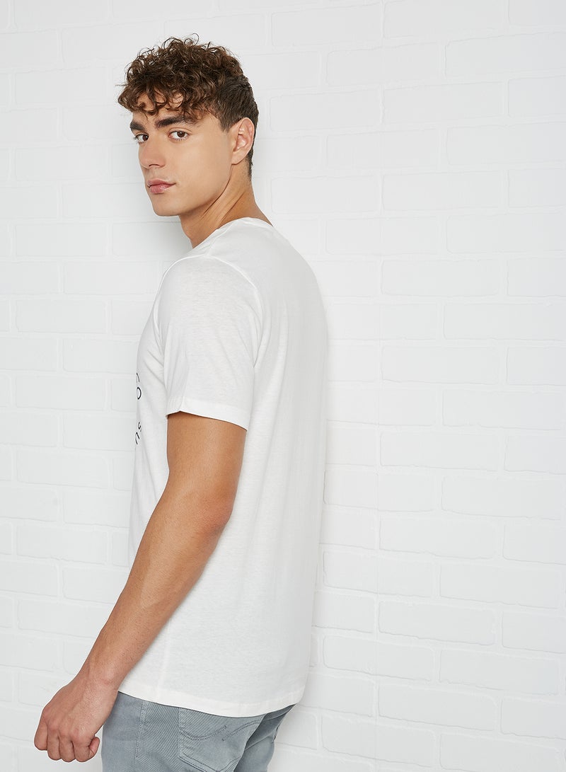 JACK & JONES Front Logo T-Shirt Cloud Dancer  - Image 2