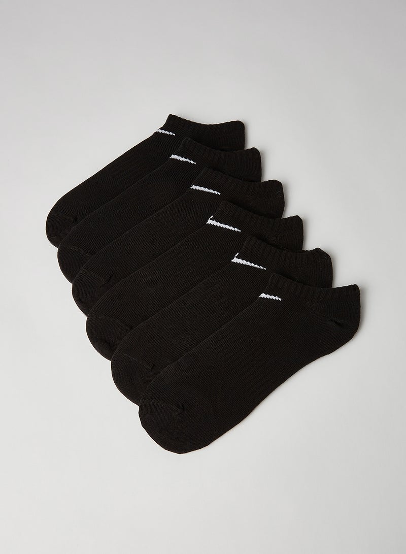 Nike Unisex Everyday Lightweight No Show Socks (Pack of 6) Black - Image 1