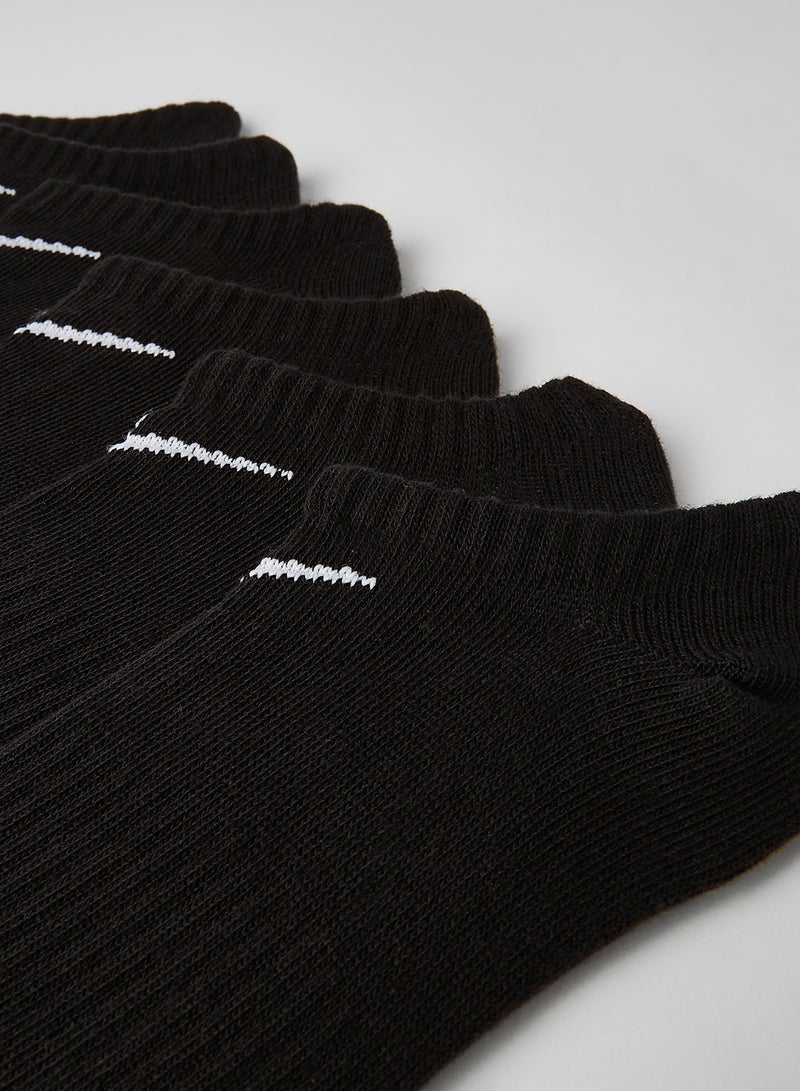 Nike Unisex Everyday Lightweight No Show Socks (Pack of 6) Black - Image 2