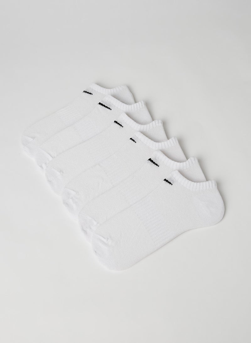 Nike Everyday Lightweight No Show Socks (Pack of 6) White - Image 1