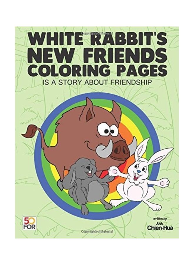 White Rabbit's New Friends Coloring Pages paperback english 