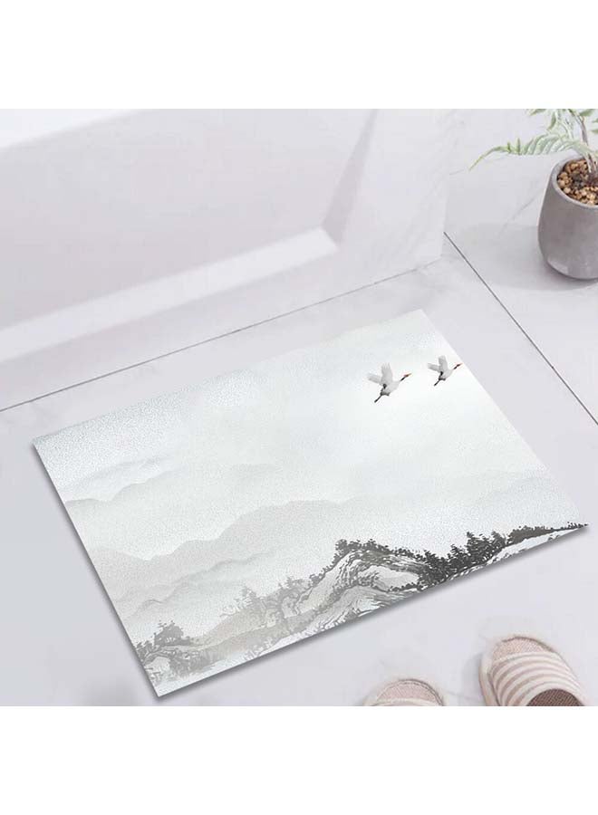 سجادة للفنادق بتصميم كلاسيكي بسيط من قطعة واحدة أبيض 50 x 80سم 