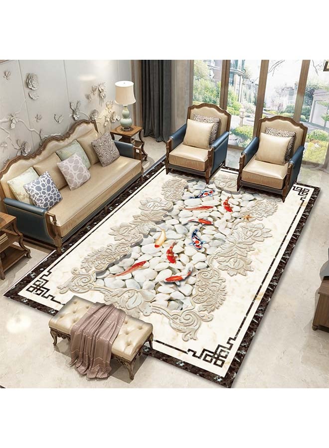 Generic - 3D Fishpond Pattern Soft Anti-Slip Carpet Multicolour - Image 1