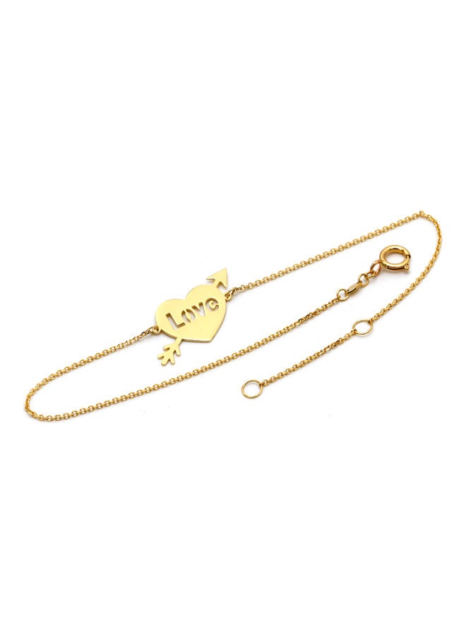 Gold Zone 18 Karat Real Gold Love Bracelet - Image 1