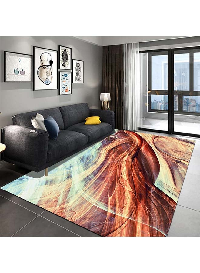بساط أرضية ناعم بطبعة مستطيلة متعدد الألوان 60x90سم