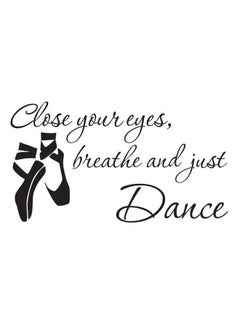Generic Dance Ballet Shoe Carved Wall Sticker Black 60x90cm 