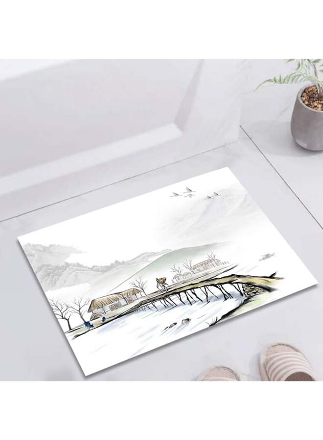 Printed Rug White 50x80cm