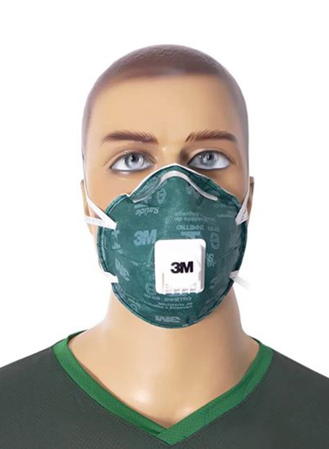 3M - 8822 Disposable FFP2 Face Mask With Cool Flow Valve Green - Image 1