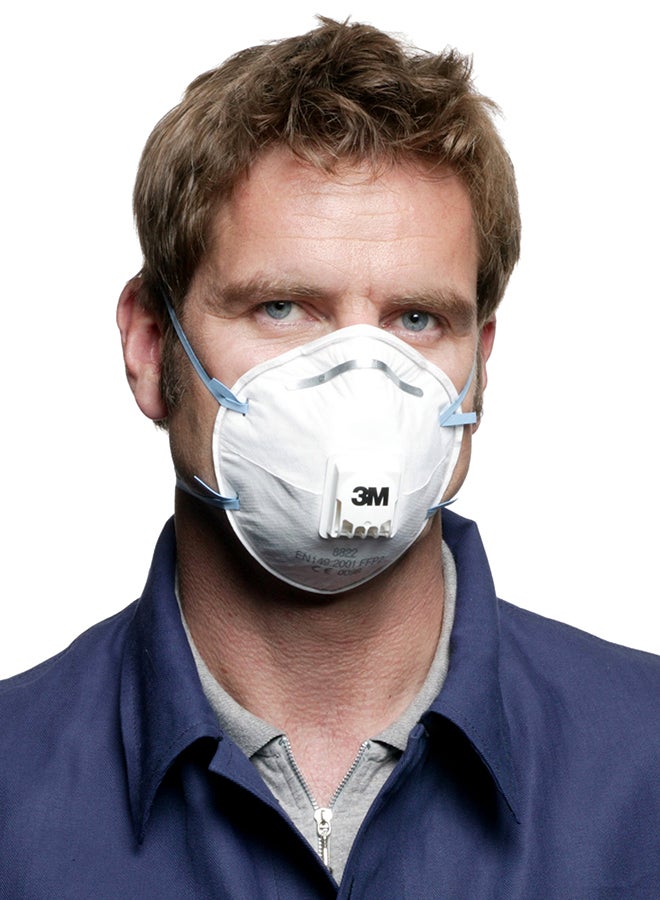 3M - 8822 Disposable FFP2 Face Mask With Cool Flow Valve White - Image 1