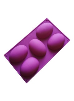 Generic 5-Cavity Egg Shape Silicone Mold Purple 30 x 17.5cm  - Image 2