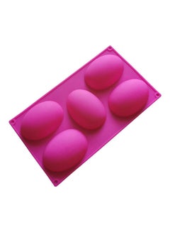 Generic 5-Cavity Egg Shape Silicone Mold Pink 30 x 17.5cm  - Image 2