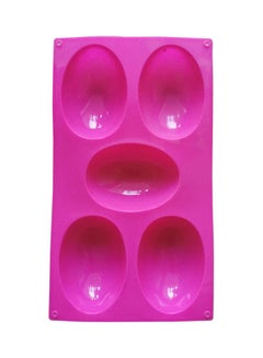 Generic 5-Cavity Egg Shape Silicone Mold Pink 30 x 17.5cm  - Image 3