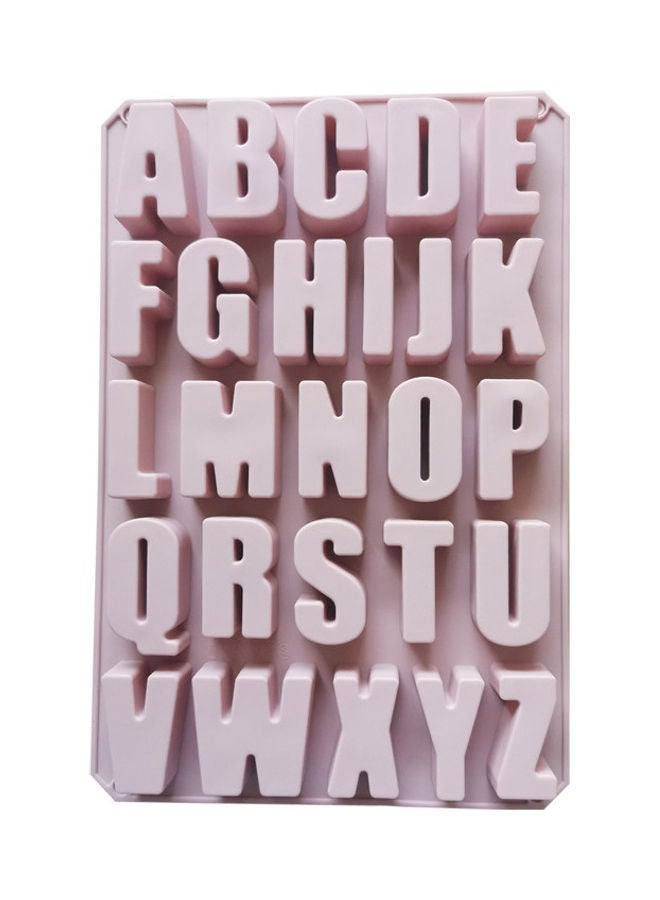 Alphabetical English letters Silicone Cake Mold Pink 33 x 22.5cm - Image 1