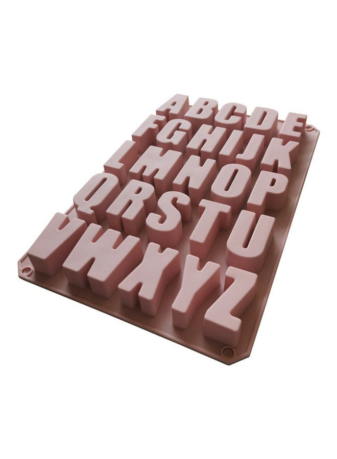 Alphabetical English letters Silicone Cake Mold Pink 33 x 22.5cm - Image 2