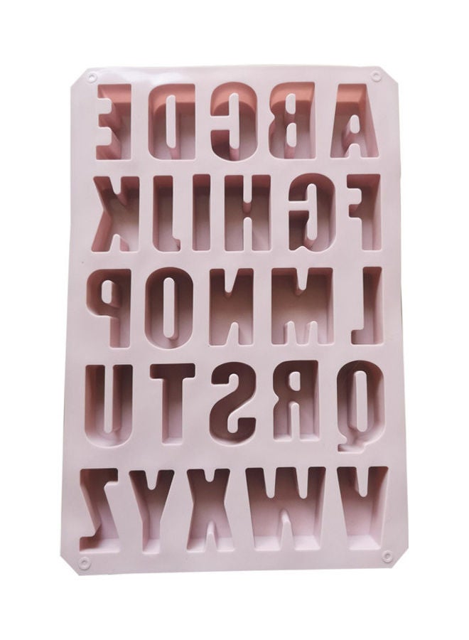 Alphabetical English letters Silicone Cake Mold Pink 33 x 22.5cm - Image 3