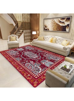 Geometry Designed Carpet Red 80x120cm