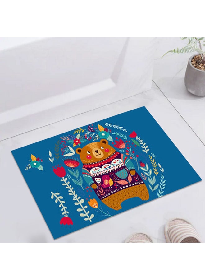 Generic Bear Pattern Doormat Blue/Brown/Red 40x60cm 
