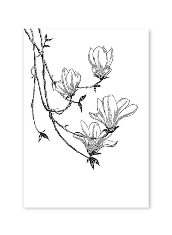 Not Framed Botany Flower Tree Arts Decoration Painting Black 60x90cm  - Image 1