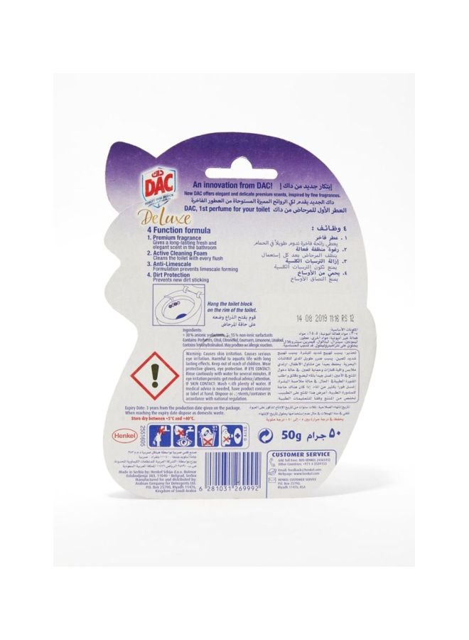 Dac Deluxe Toilet Rim Block With Active Cleaning Foam Dirt Protection And Delicate Premium Scent Moonflower 50grams - Image 2