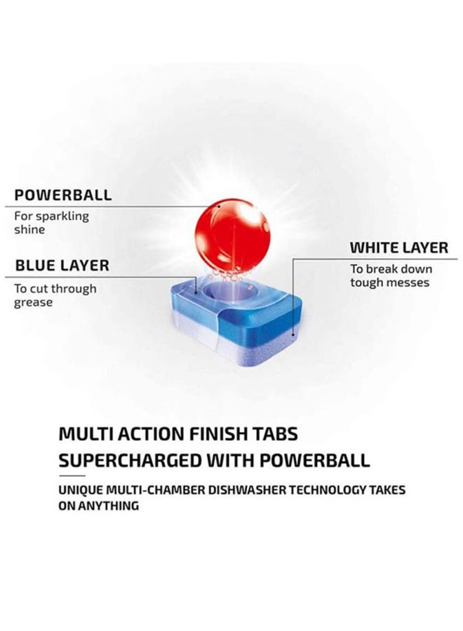 Finish - Finish Regular Powerball Dishwasher Detergent All In One Max Tablets For Powerful Clean Everytime 20 Tabs Clear - Image 1