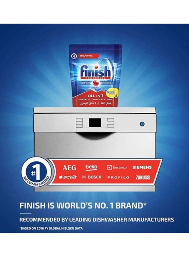 Finish - Finish Regular Powerball Dishwasher Detergent All In One Max Tablets For Powerful Clean Everytime 20 Tabs Clear - Image 1
