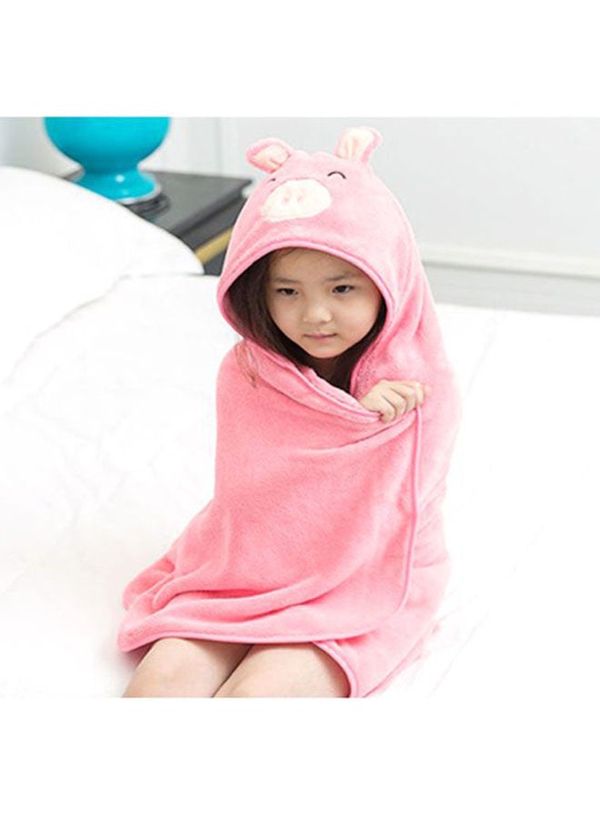 Animal Pattern Bath Towel Pink 120x120cm - Image 2