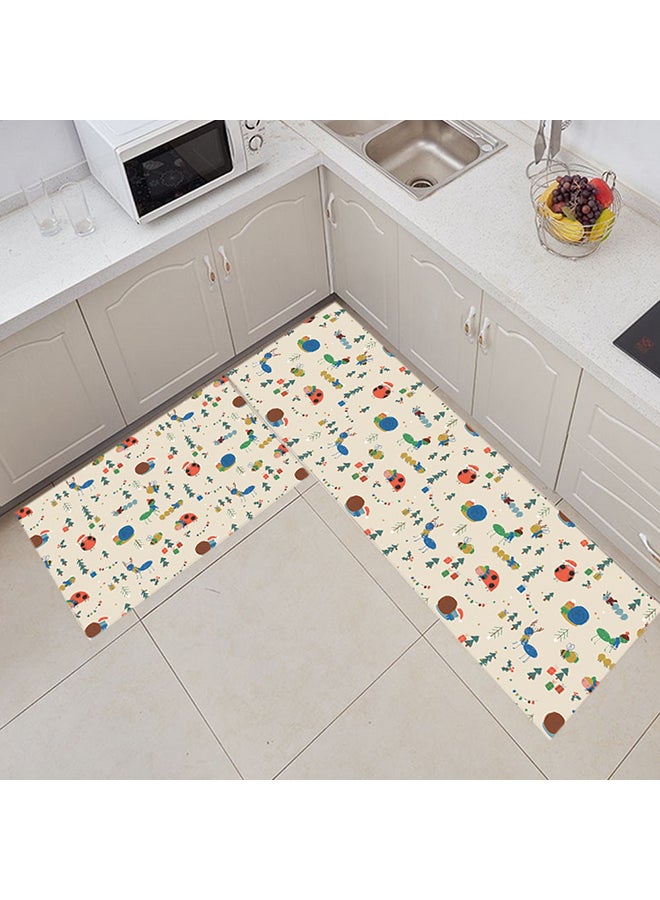 Kitchen Animal Print Anti-Skidding Carpet Multicolour 40x60cm