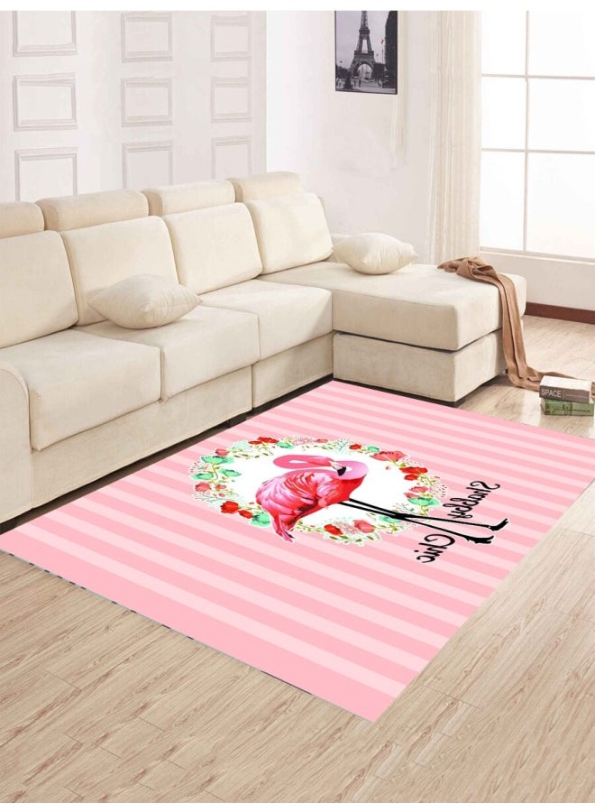 Flamingo Design Soft Fresh Style Mat Pink 50x80cm - Image 1