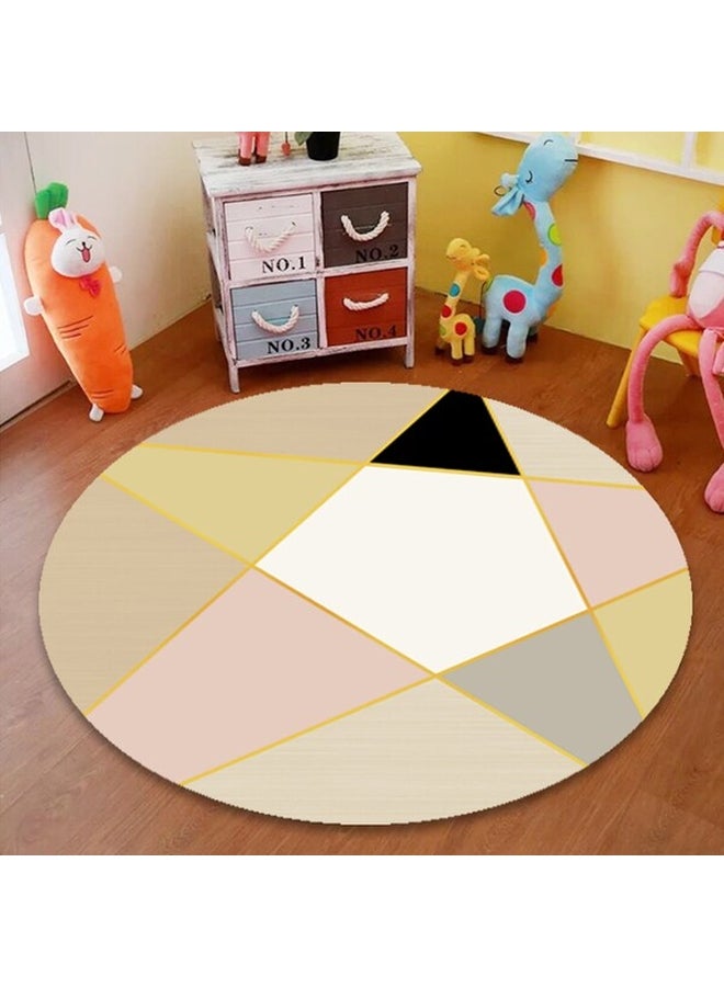 Nordic Style Anti-Skidding Geometric Printed Carpet, Polyester, Round Multicolour 40cm - Image 5