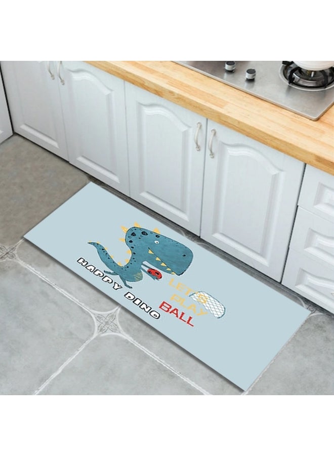 Anti-Skidding Kitchen Carpet, Polyester, Rectangle Blue 40x120cm - Image 3
