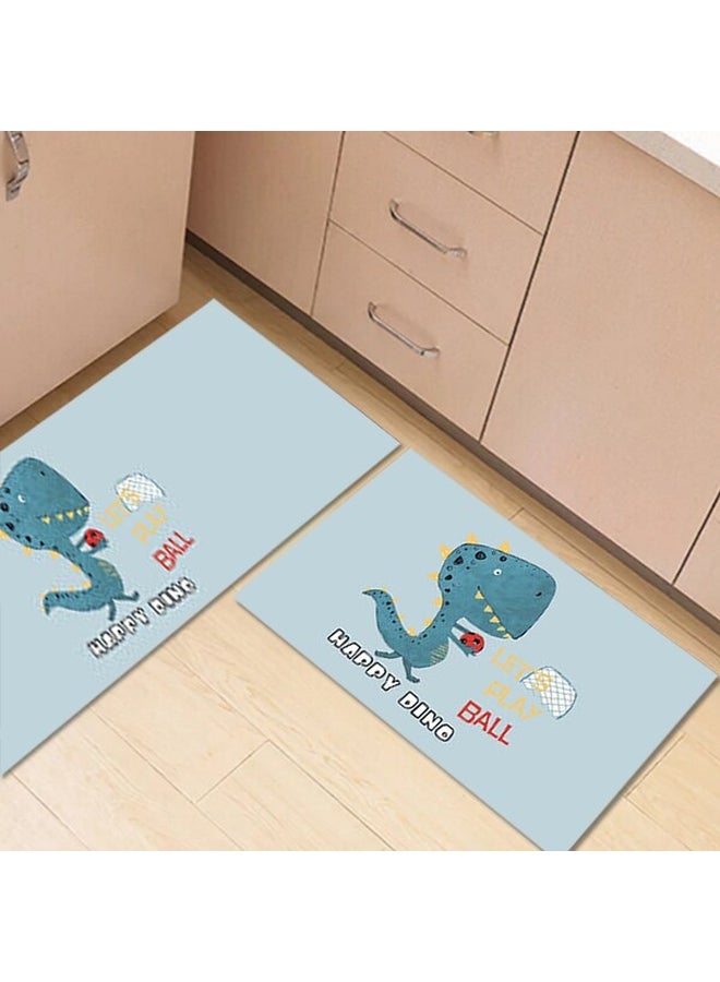 Anti-Skidding Kitchen Carpet, Polyester, Rectangle Blue 40x120cm - Image 4