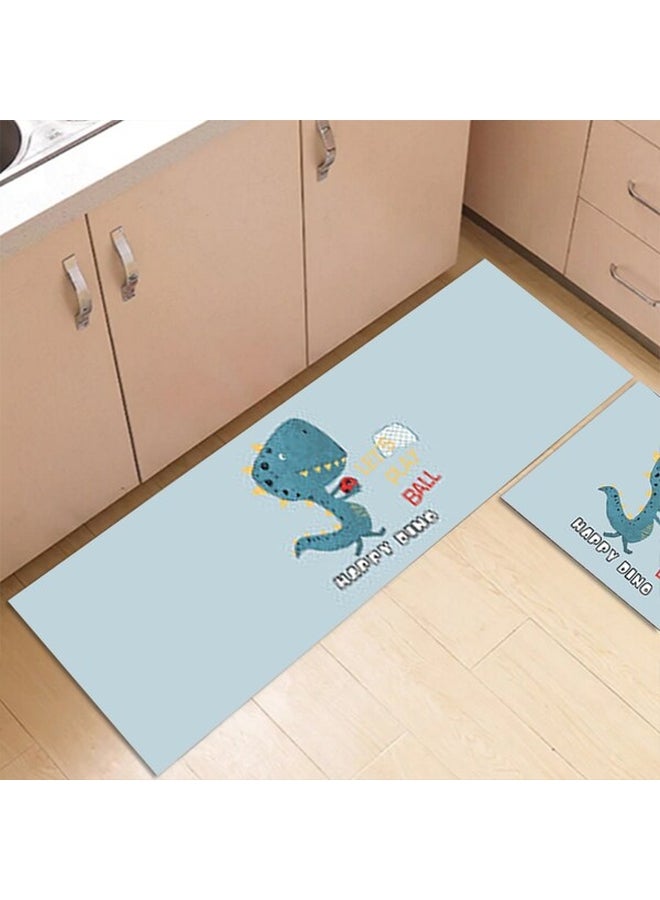 Anti-Skidding Kitchen Carpet, Polyester, Rectangle Blue 40x120cm - Image 2