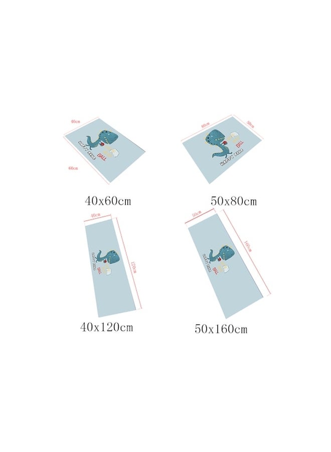 Anti-Skidding Kitchen Carpet, Polyester, Rectangle Blue 40x120cm - Image 5