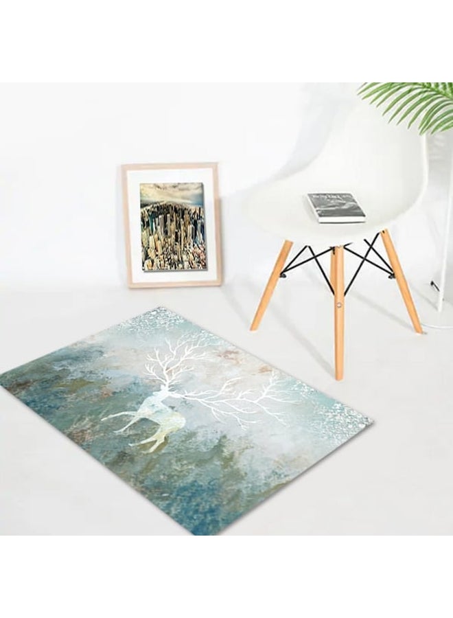 Deer Pattern Carpet Multicolour 50x80cm - Image 1