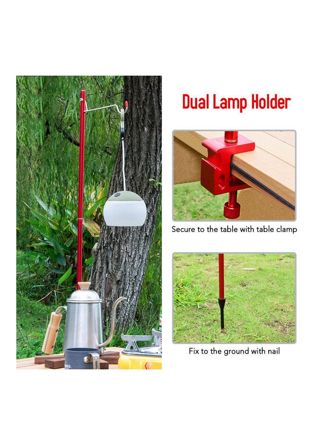 صنديك حامل ثلاثي القوائم مزود بمصباح فانوس قابل للفصل للتخييم 35.5 x 2 x 10.5سم - Image 3